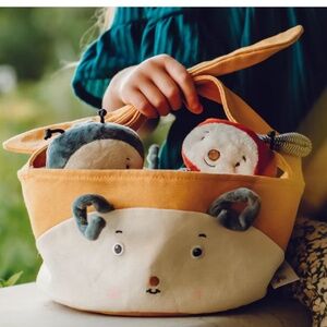 NWT Bunnies By The Bay Bug Basket Easter Basket (100% Cotton, Washable)